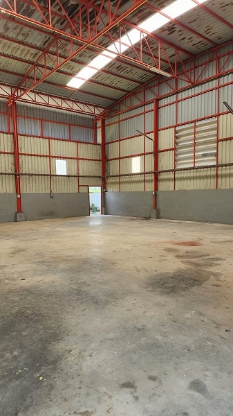 New warehouse for rent, standalone type, Nong Chok,  size 330 sq m, fenced around the edge. Total us