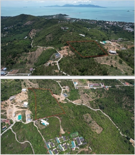 Land for sale on Koh Samui is already allocated land.  Area 18-3-57 1/10 rai 7,558 sq w, selling for