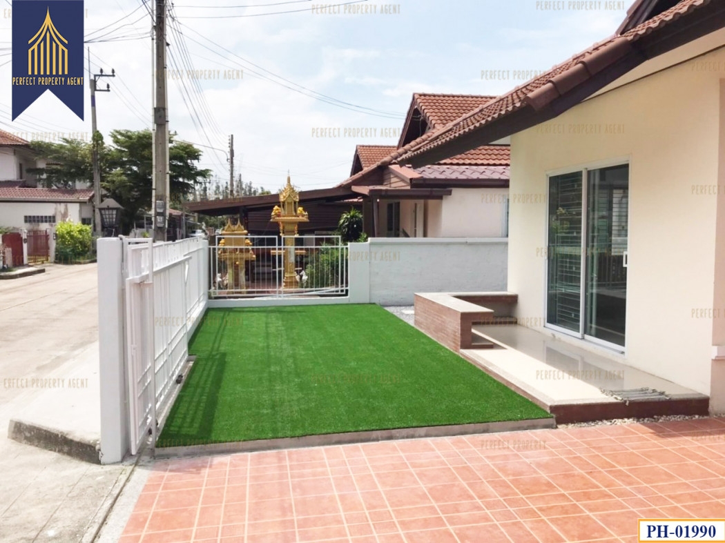 Single-storey house for sale, K.C. Suwinthawong 2, Chachoengsao, Modern Compenpony style