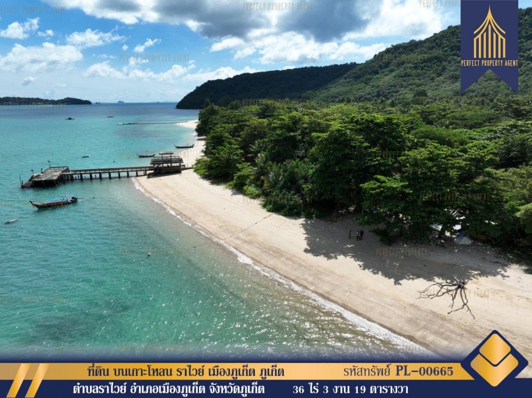 Land for sale, 36 rai, 3 ngan, 19 square wa, on Koh Lon, Rawai, Muang Phuket, Phuket