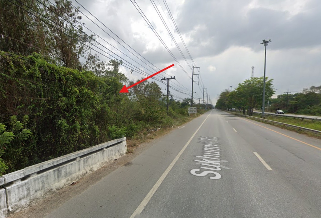 Land for sale, area 12 rai 1 ngan 40 sq w, on Sukhumvit Road, near Suan Son Beach, Rayong Province, 